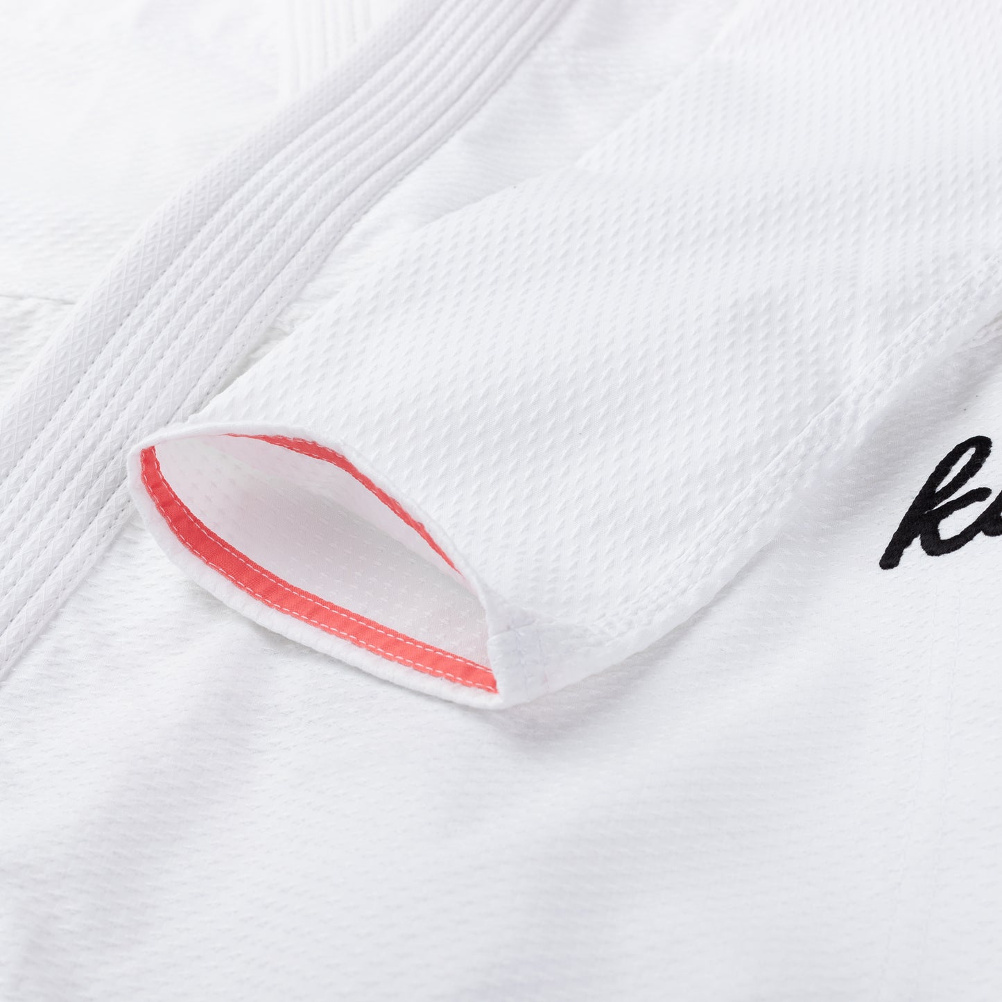 "Cursive Lite" Men's BJJ Gi - White/Coral