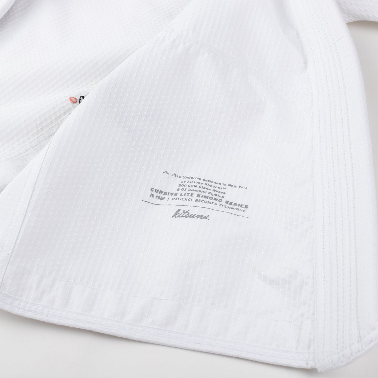 "Cursive Lite" Men's BJJ Gi - White/Coral