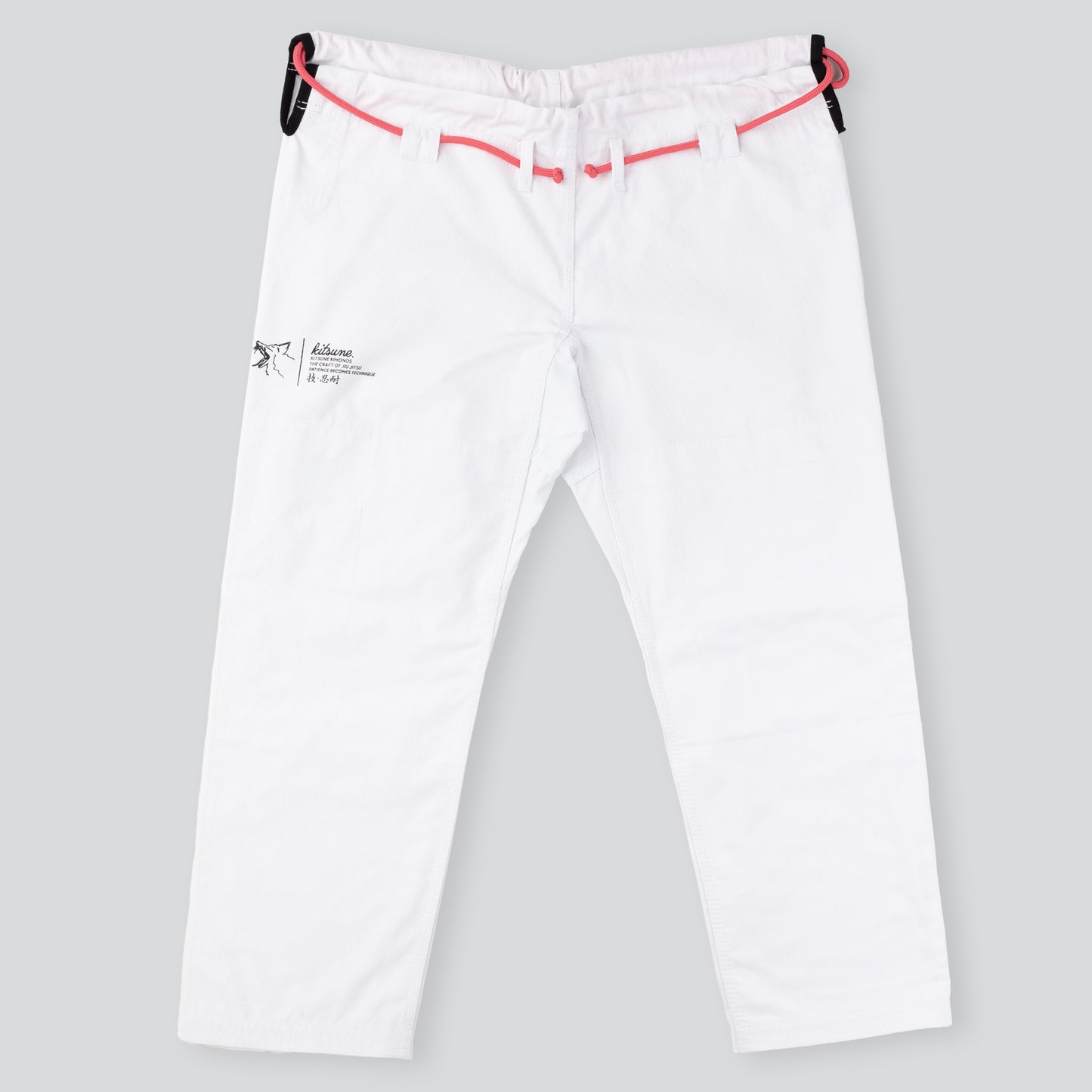 "Cursive Lite" Men's BJJ Gi - White/Coral