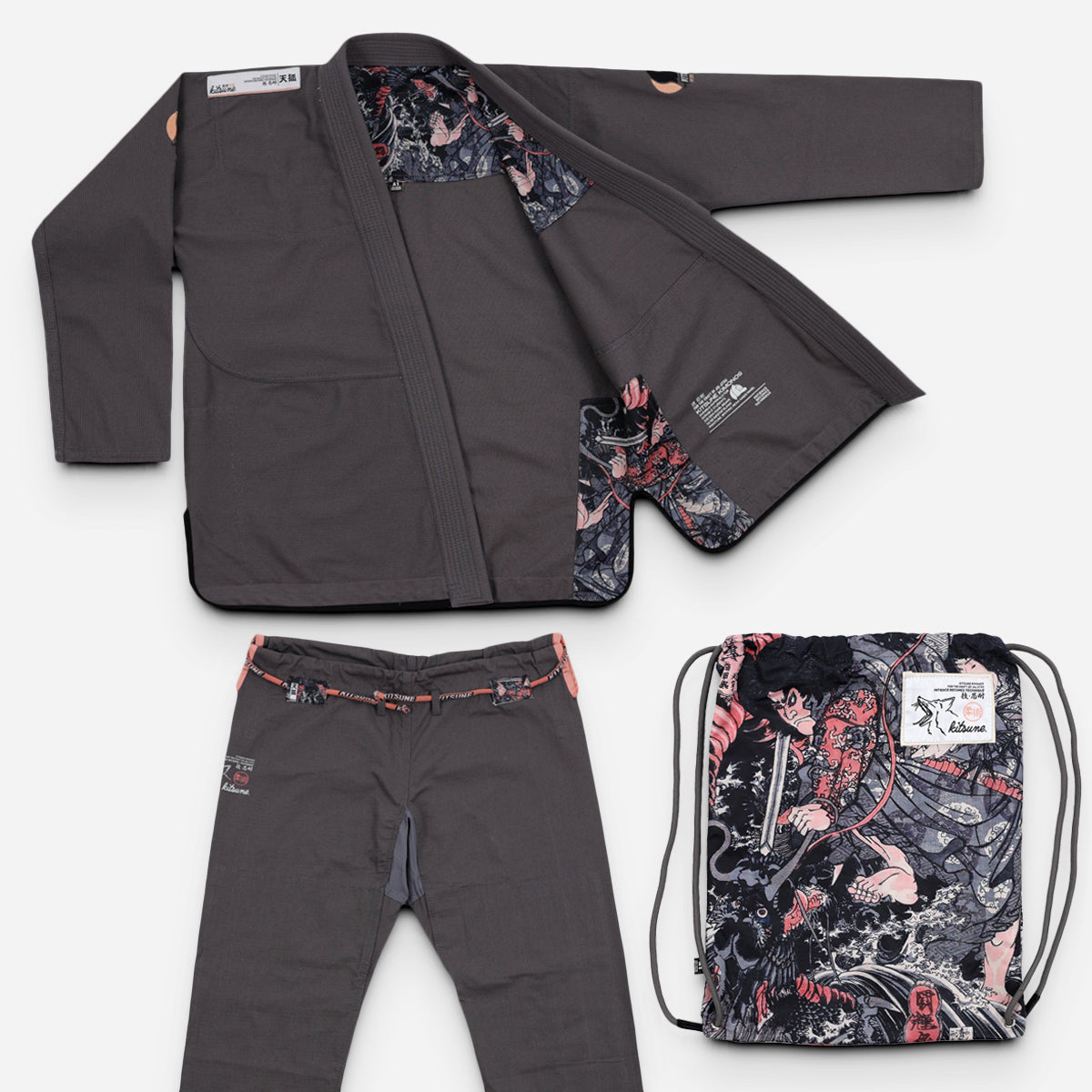 "Dragon" Men's BJJ Gi - Dark Grey