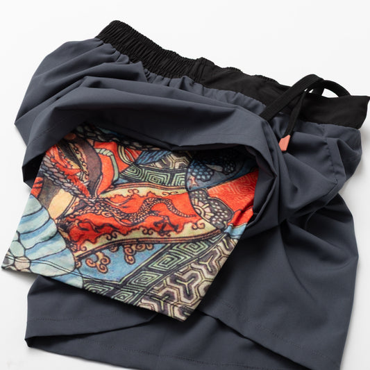 "Scales" Hybrid Two-Layer Shorts (Compression Lining)