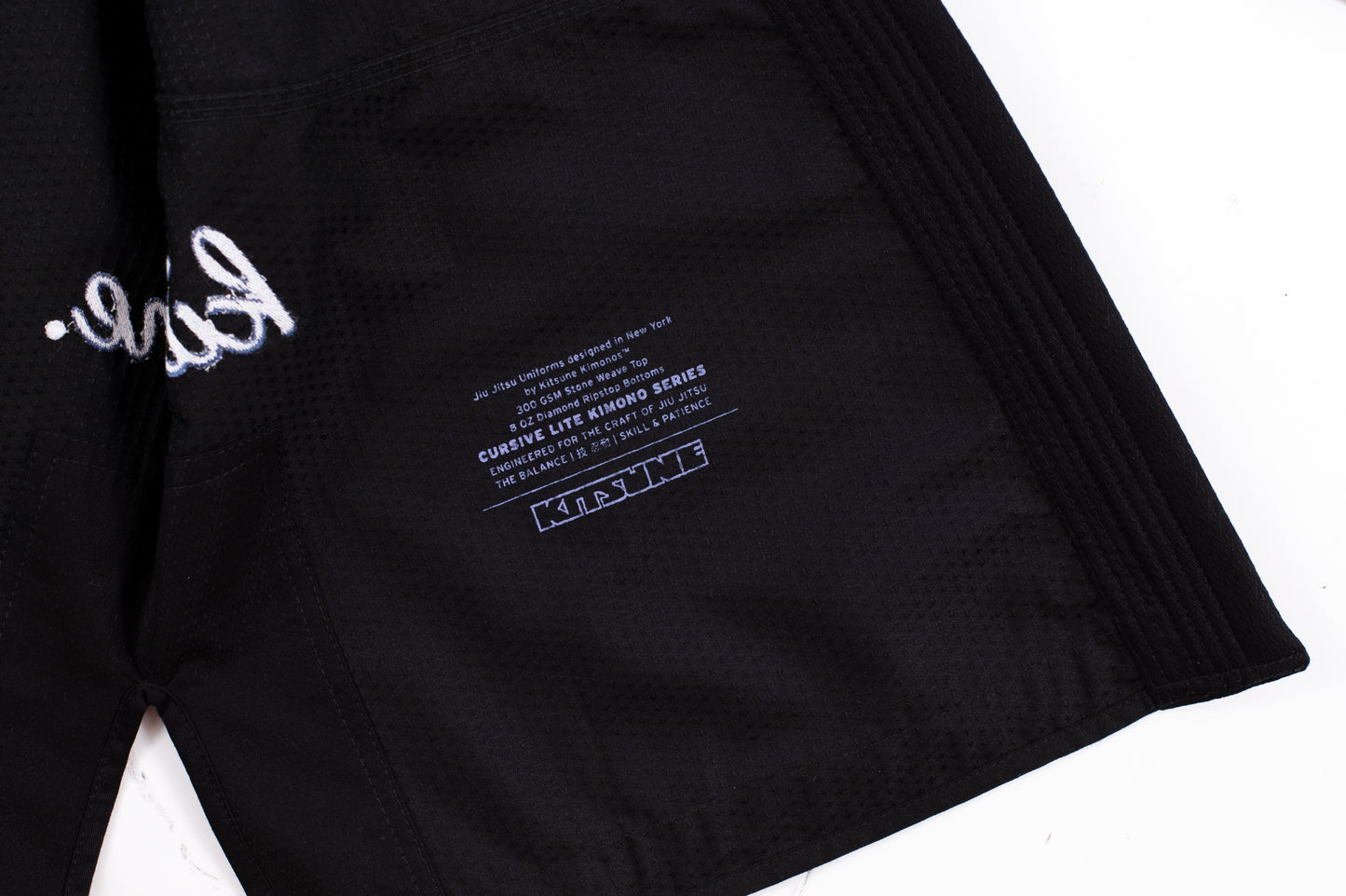"Cursive LITE" Black BJJ Gi - Women's