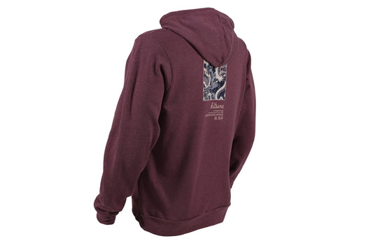 "Twin Dragon" Hoodie - Maroon Heather