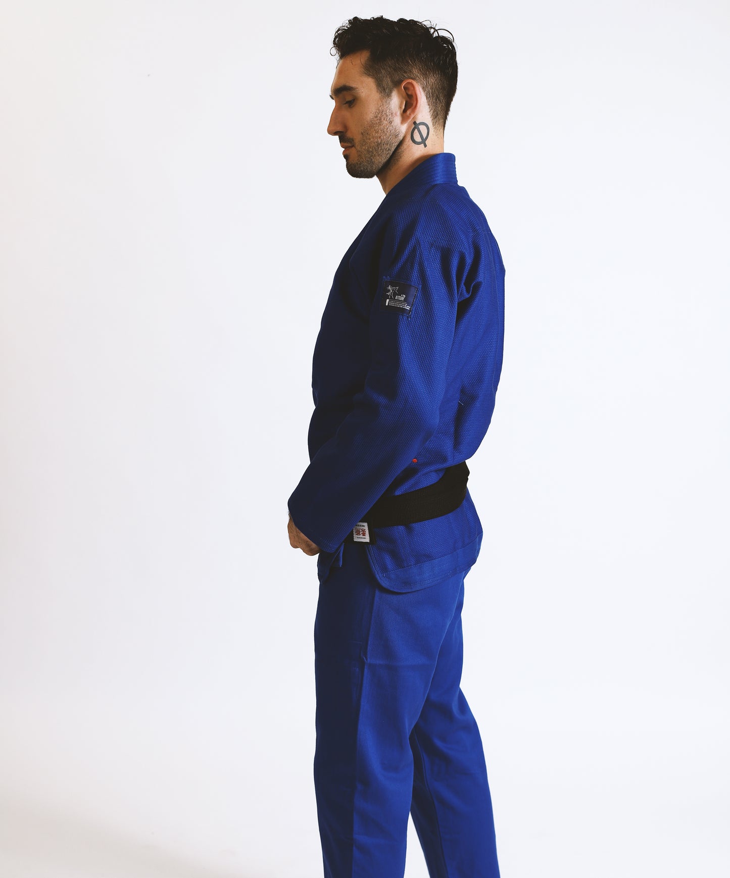 "Cursive" Heavier Weight Blue BJJ Gi - Men's