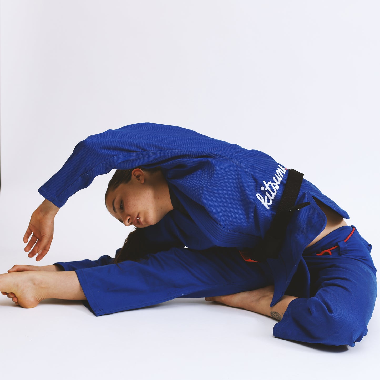"Cursive" Heavier Weight Blue BJJ Gi - Women's