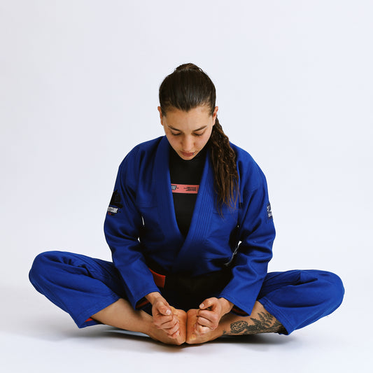 "Cursive" Heavier Weight Blue BJJ Gi - Women's