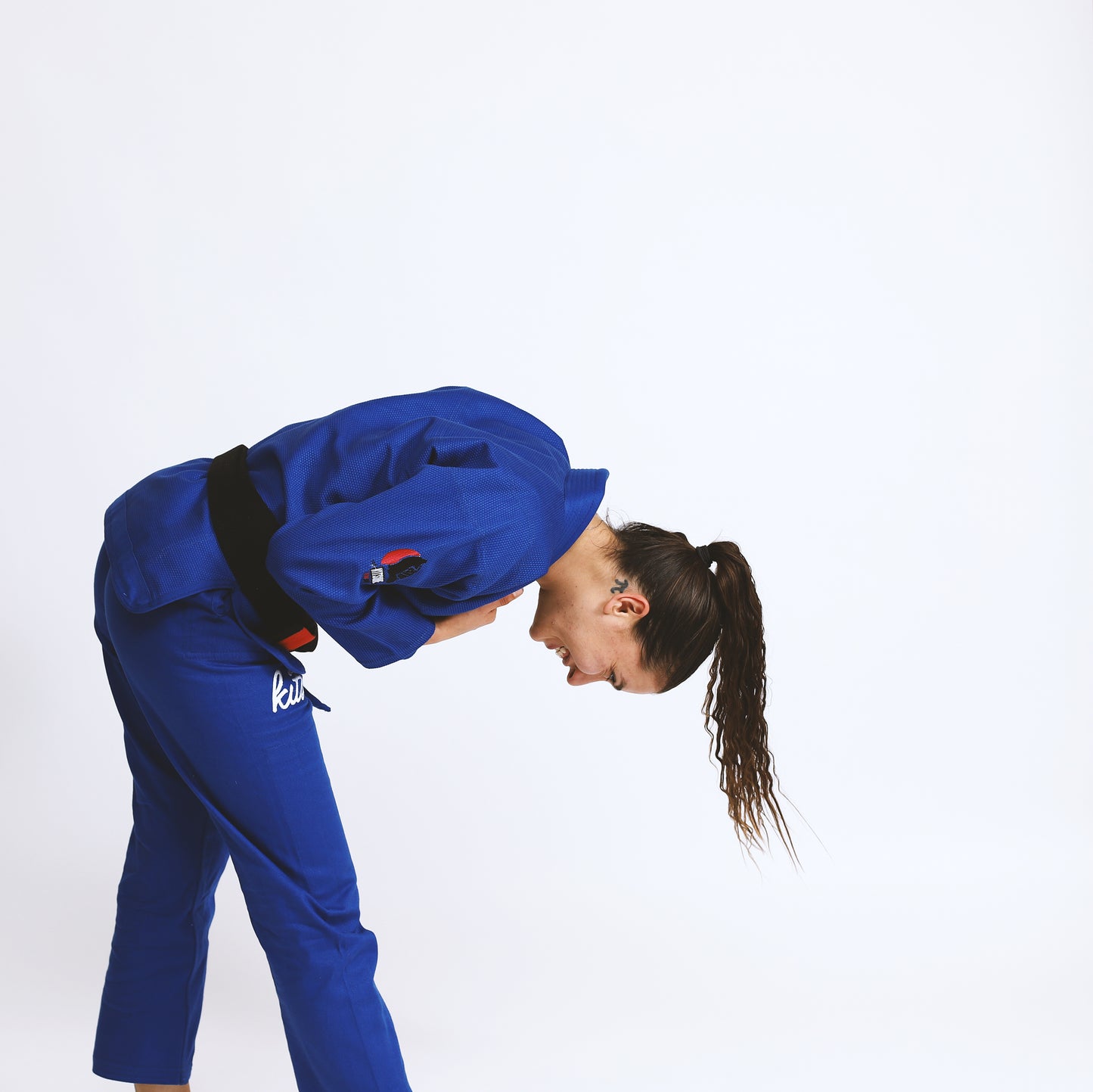 "Cursive" Heavier Weight Blue BJJ Gi - Women's