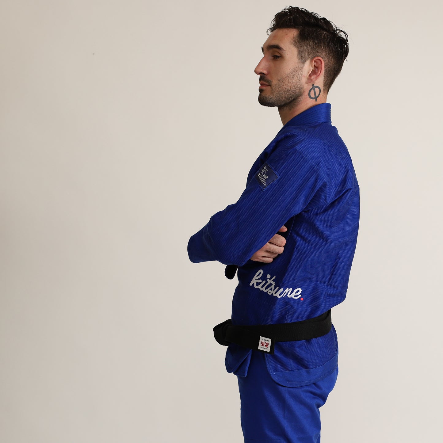 "Cursive" Heavier Weight Blue BJJ Gi - Men's