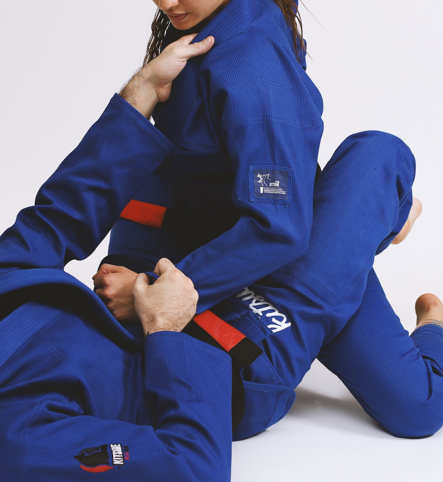 "Cursive" Heavier Weight Blue BJJ Gi - Women's