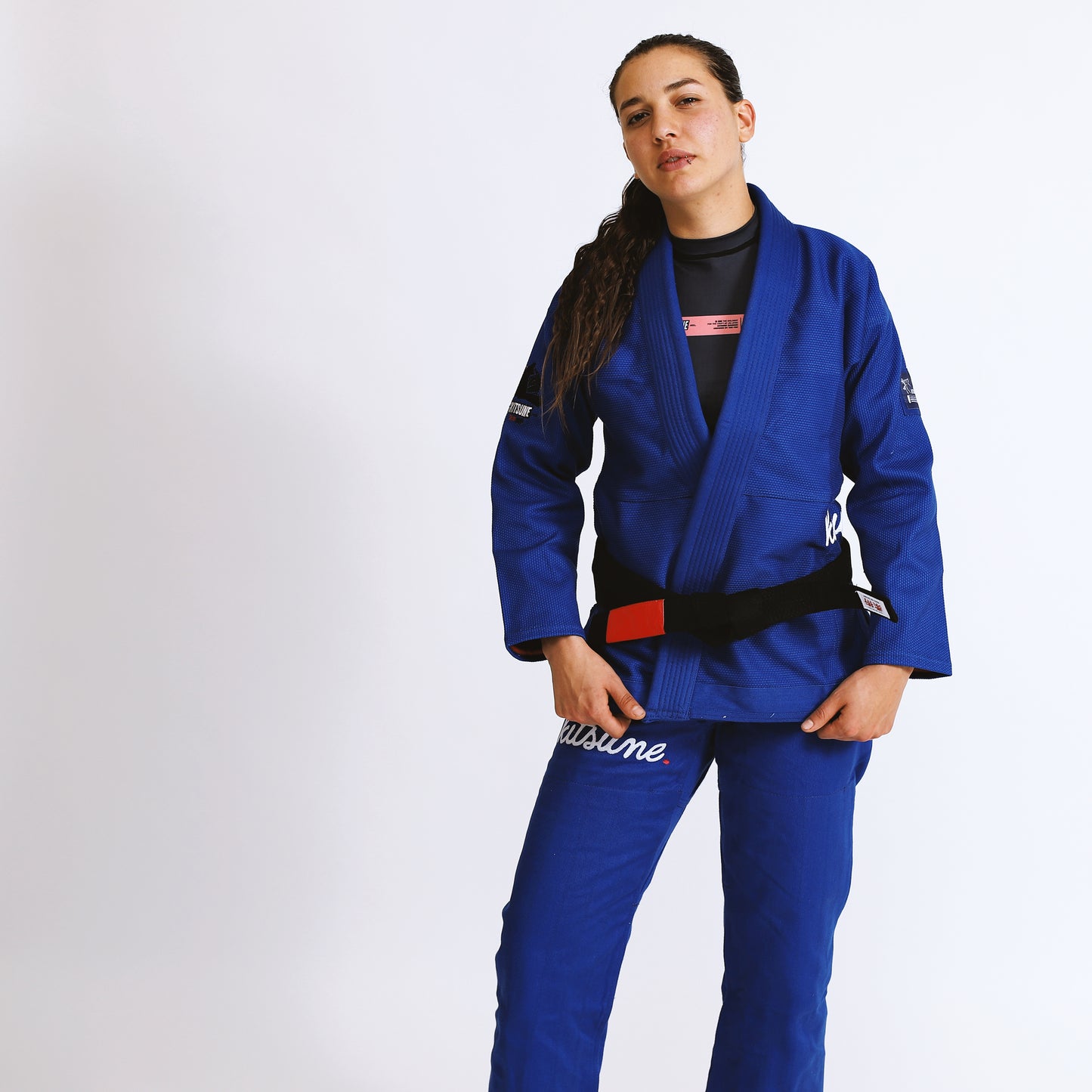 "Cursive" Heavier Weight Blue BJJ Gi - Women's