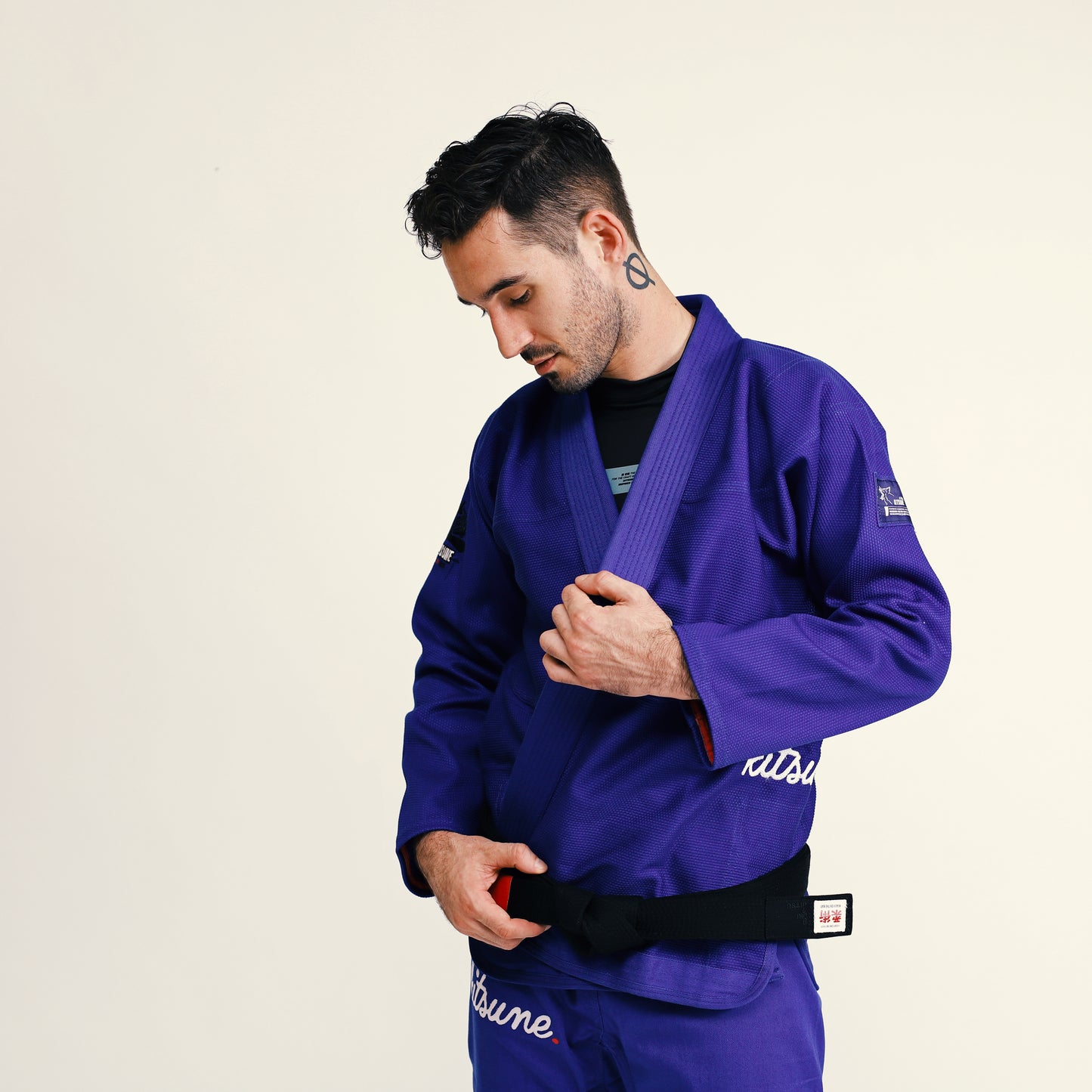 "Cursive"  Heavier Weight Blue BJJ Gi - Men's