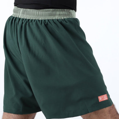 "Red Skies" Compression-Lined Shorts - Olive